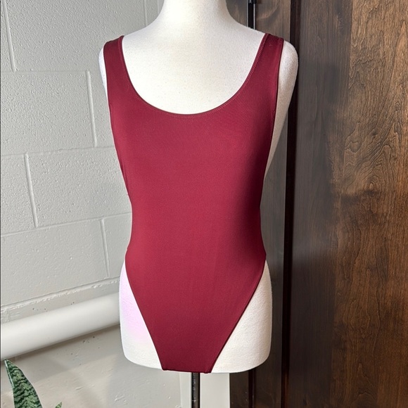 aerie Other - Aerie Burgundy swim One-Piece Swimsuit scoop low back size L scoop back